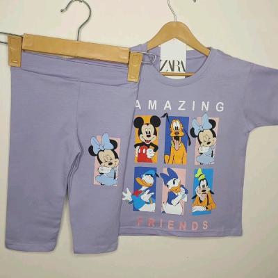 تیشرت شلوارک دخترانه ترک طرح میکی