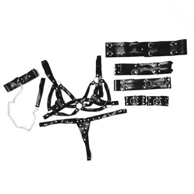 ست لباس زیر فانتزی چرم کد 9999