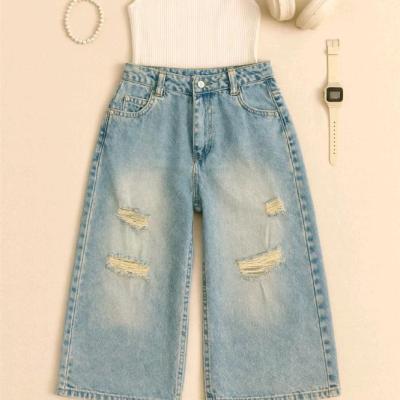 شلوار واید بگ جین دخترانه