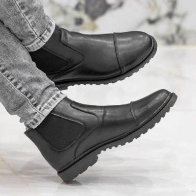 نیم بوت چرم کشی مردانه دوتیکه مدل Italy