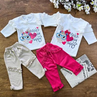 بلوز شلوار نوزادی خرگوش عینکی و قلب سایز 1 تا 5