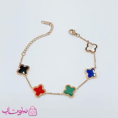 دستبند دخترانه مدل ونکلیف چند رنگ کد 1897