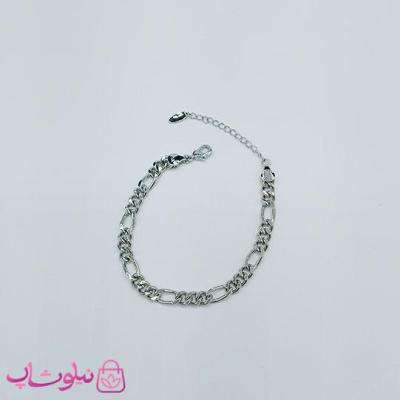 دستبند زنانه ysx مدل فیگارو نقره ای کد 1591