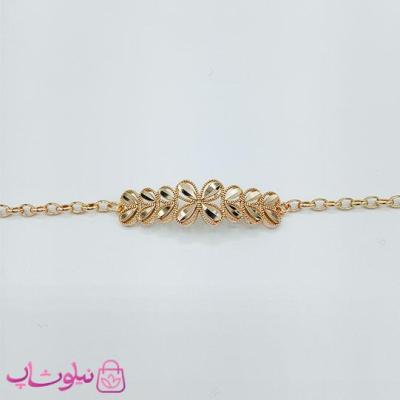 دستبند زنانه ژوپینگ با پلاک مدل گل کد 3891