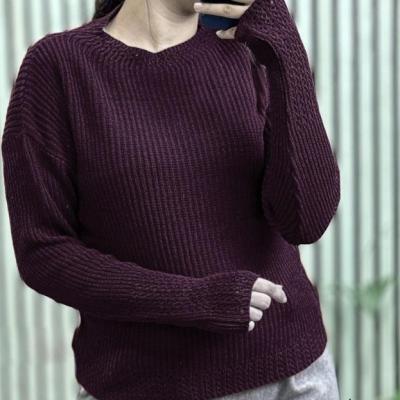 بافت نخ ترک آکرلیک ضدحساسیت مدل آستین فینگردار بلوز بافت زنانه