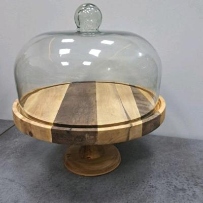 کاپ کیک پایه دار چوبی،کاپ کیک پایه دار چوب گردو