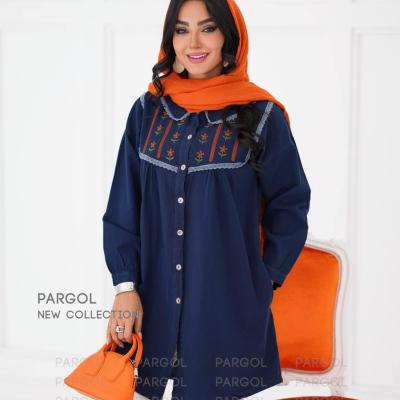 مانتو دخترانه نخ پنبه پرگل مدل چکامه