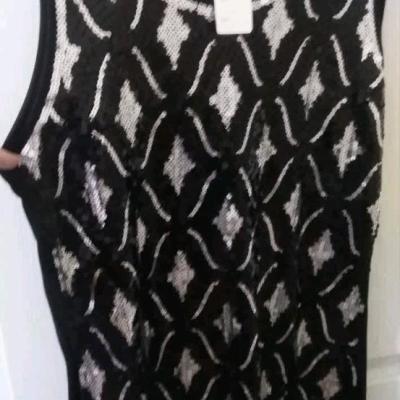 سارافون زنانه پولکی خارجی مدل مدل آستین کوتاه حلقه ای