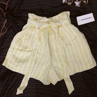 شلوارک کتان راه راه