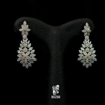 گوشواره جواهری نقره کدgn1023