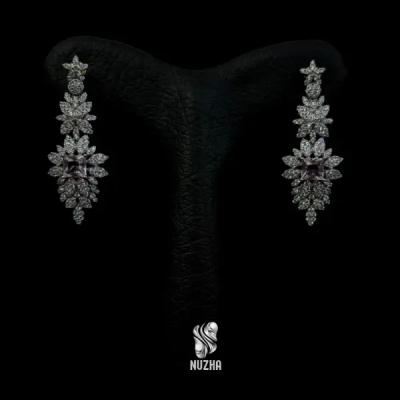 گوشواره جواهری نقره کد:gn1024