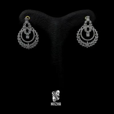 گوشواره جواهری نقره کدgn1025