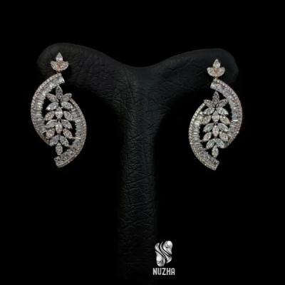 گوشواره جواهری نقره کد:gn1026