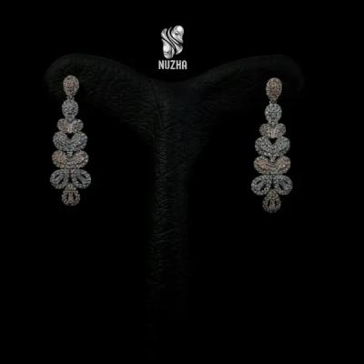 گوشواره جواهری نقره کدgn1028