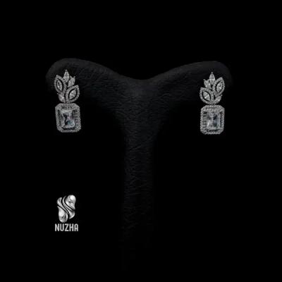 گوشواره جواهری نقره کدgn1030