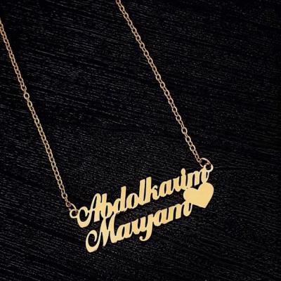 گردنبند قلبی با اسم های سفارشی