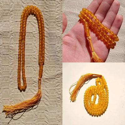 تسبیح 101 دانه جید زرد جدید24