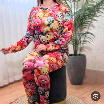 ست بلوز شلوار مخمل فری سایز تا 48 ارسال رایگان حتما موجودی بگیرید