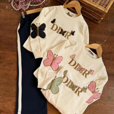 ست بلوز شلوار دخترانه طرح پروانه