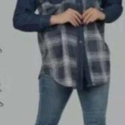 مانتو اسپرت زنانه نخی ایرانی مدل چهارخونه