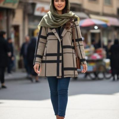 کت فوتر یقه انگلیسی زنانه