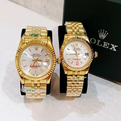 ساعت ست رولکس درجه یک موتور ژاپنی طلایی