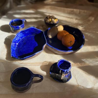 ست سرامیکی دست‌ساز، آبی لاجوردی