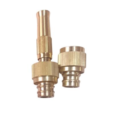 سری آبپاش برنجی چندحالته دوتکه شلنگی