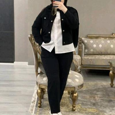 مانتو اسپرت زنانه کتان ست سه تیکه کت و شلوار و شومیز زنانه مدل سه تیکه اسپرت