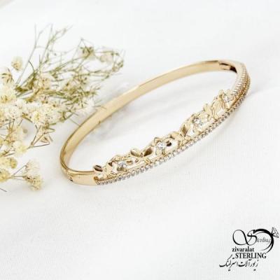 دستبند النگویی گلریز ژوپینگ با نگین اتمی کد 17781-158868