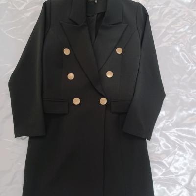 مانتو کتی زنانه کرپ کت مازراتی مشکی .یقه انگلیسی سایز38 مدل کتی