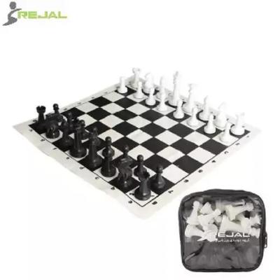 شطرنج فدراسیونی Rejal کیف دار ( سفید - مشکی )