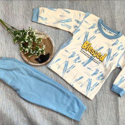 ست بچه گانه وارداتی بلوز شلوار پسرانه داخل خز