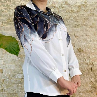 شومیز نگین هندی طرح برگ