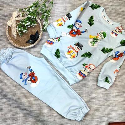 بلوز و شلوار راحتی اسپرت طرح آدم برفی مناسب دختر و پسر