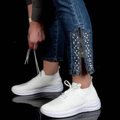 کفش کتانی بافتی ورزشی زنانه