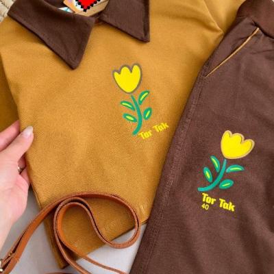 کراپ یقه دار و شلوار بگ