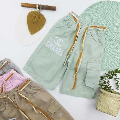 شلوارک کتان رنگی دخترانه چنل کد 10326