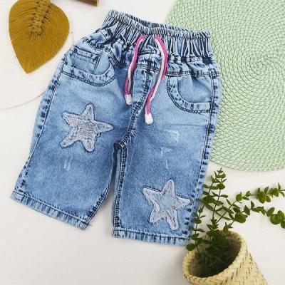 شلوارک جین دخترانه ستاره کد 10247