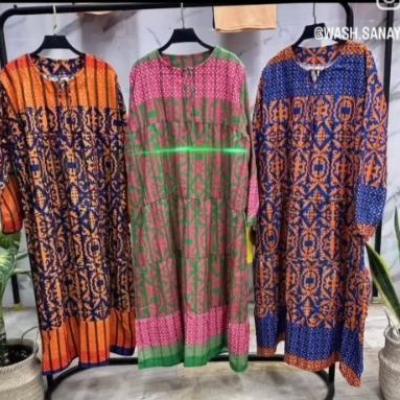 پیراهن ساحلی زنانه پنبه‌ای کفتان مدل پیراهن کفتان