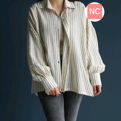 شومیز مانتویی زنانه راه راه