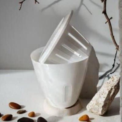 گلدان خودآبیار سایز 9 سفید