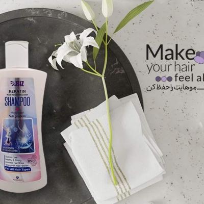 شامپو کراتینه و پروتئین هیدرولیز شده ابریشم