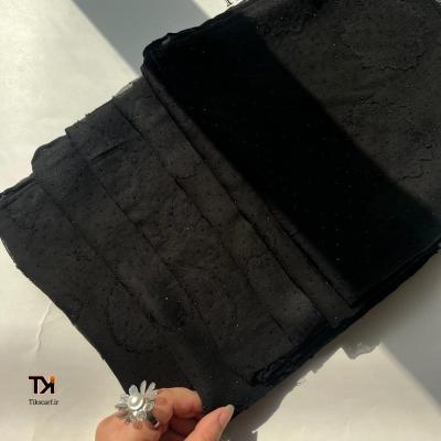 روسری نگینی گل برجسته