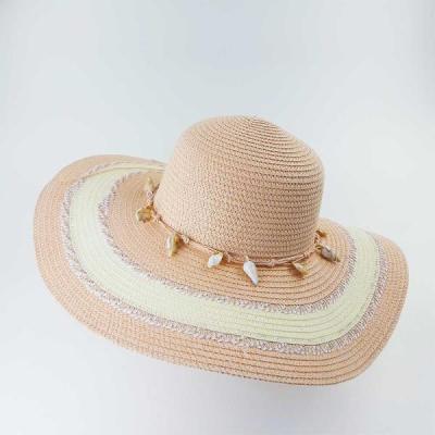 کلاه ساحلی حصیری زنانه صدفی کد 8060