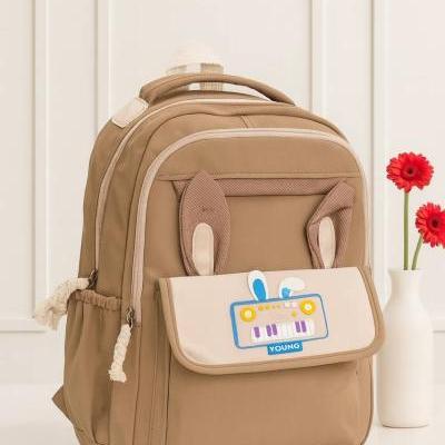 خرید کوله پشتی فانتزی مدارس | طرح خرگوشی و جور برزنت دیبا سایز بزرگ ارسال پس کرایه