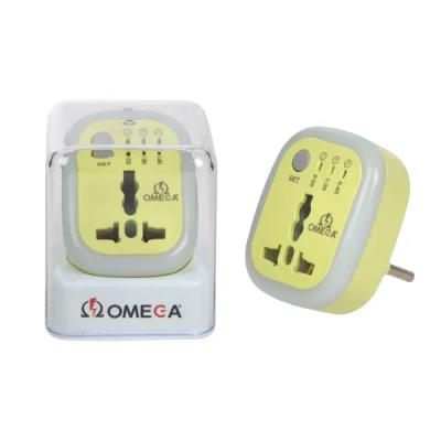 مبدل دو شاخه برق OMEGA مدل M100 - لیمویی