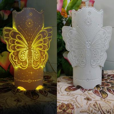 چراغ خواب دکوراتیو پروانه PVC نشکن – نورپردازی قابل تغییر