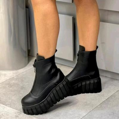 بوت لژدار جلو زیپ