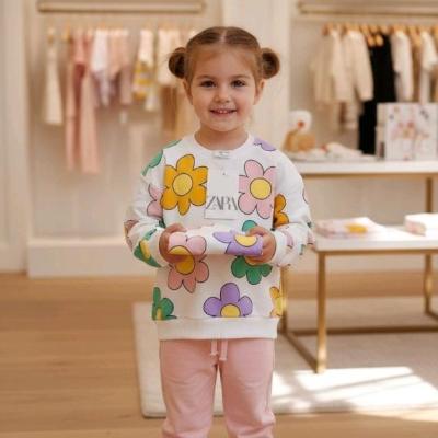 ست بلوز شلوار دخترانه گل بهاری پاییزه